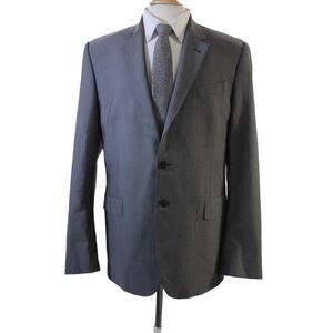 Paul Smith Men Gray Wool-Mohair Suit Jacket Classic Size M